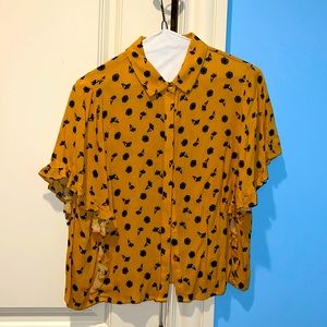 Yellow floral top
